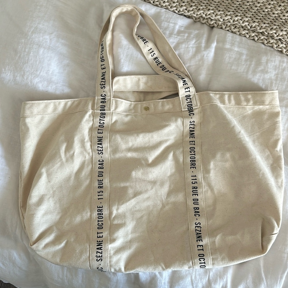 Sezane canvas tote bag